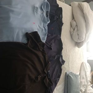 4 short sleeve polo shirts